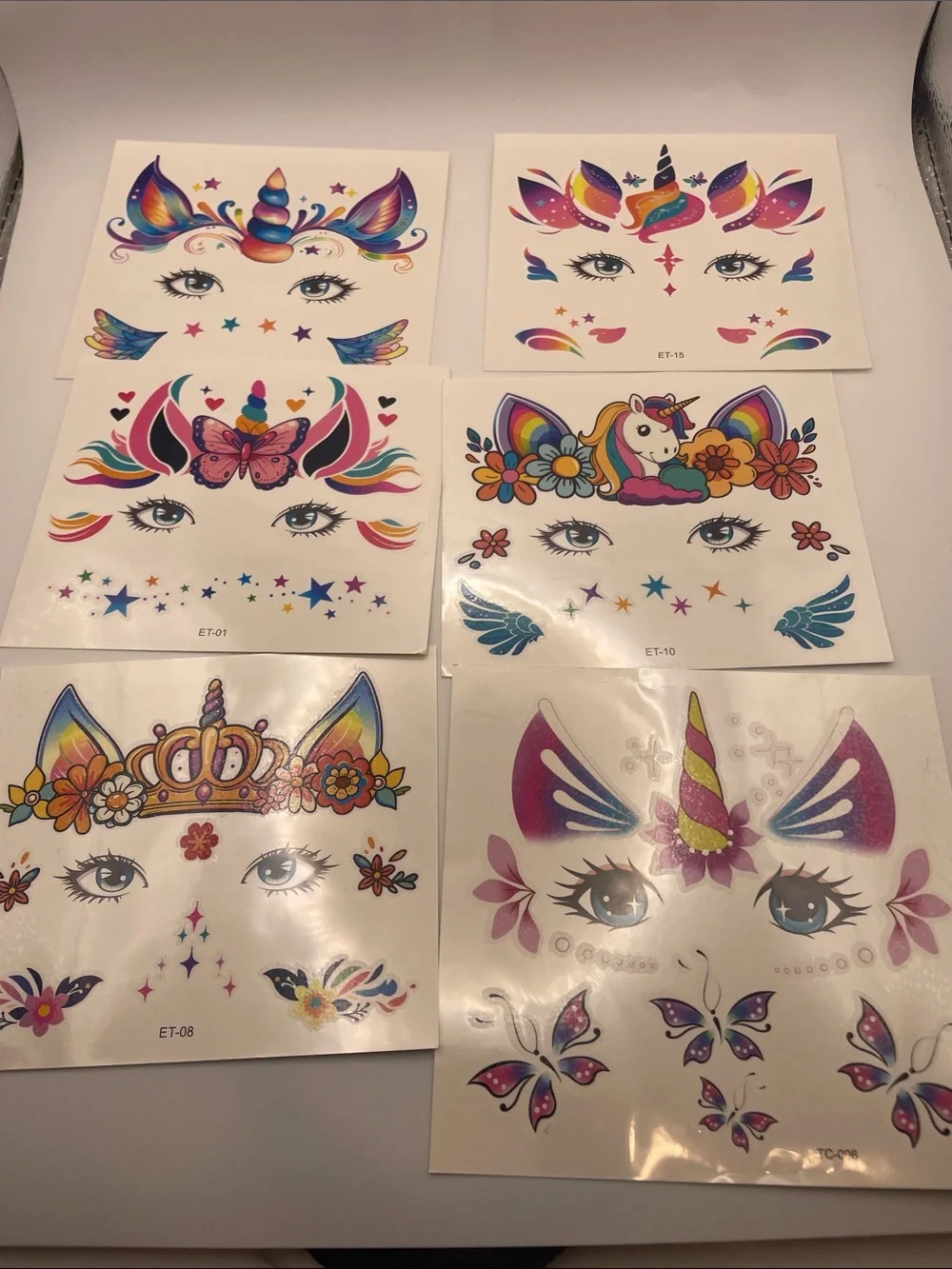 10 Toddler temporary face tatoos